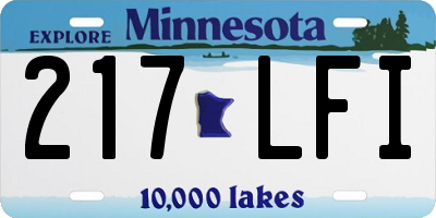 MN license plate 217LFI