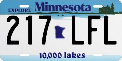 MN license plate 217LFL