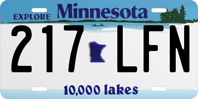 MN license plate 217LFN