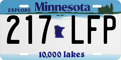 MN license plate 217LFP