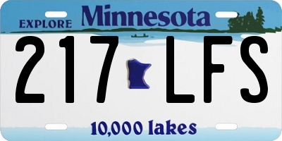 MN license plate 217LFS