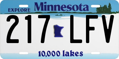 MN license plate 217LFV