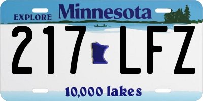 MN license plate 217LFZ