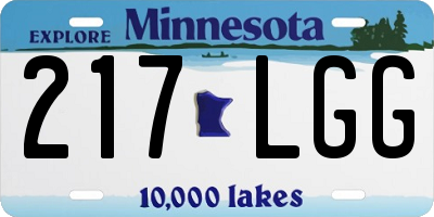 MN license plate 217LGG