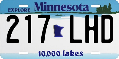 MN license plate 217LHD