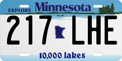 MN license plate 217LHE