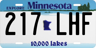 MN license plate 217LHF