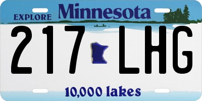 MN license plate 217LHG