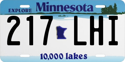 MN license plate 217LHI