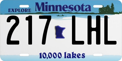 MN license plate 217LHL