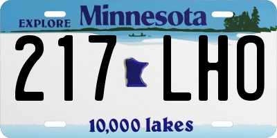 MN license plate 217LHO