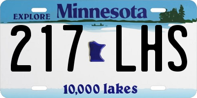 MN license plate 217LHS