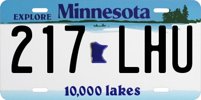 MN license plate 217LHU