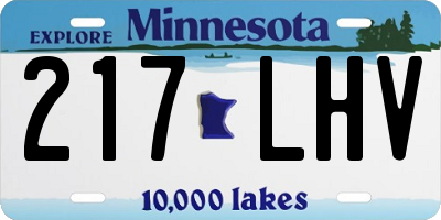 MN license plate 217LHV
