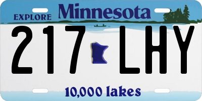 MN license plate 217LHY
