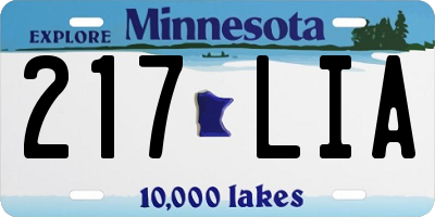 MN license plate 217LIA
