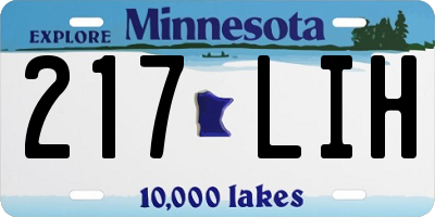 MN license plate 217LIH