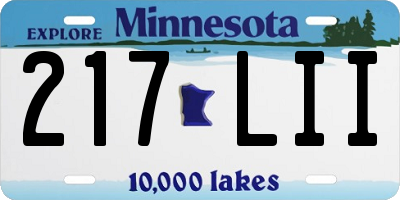 MN license plate 217LII