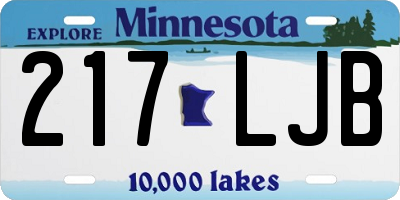 MN license plate 217LJB
