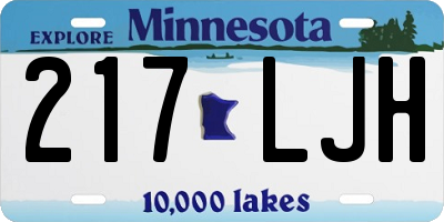 MN license plate 217LJH