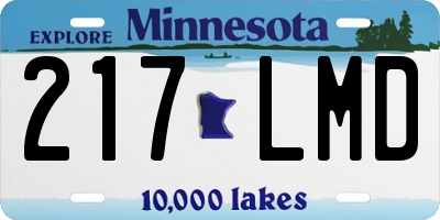 MN license plate 217LMD
