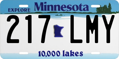 MN license plate 217LMY