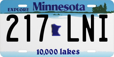 MN license plate 217LNI