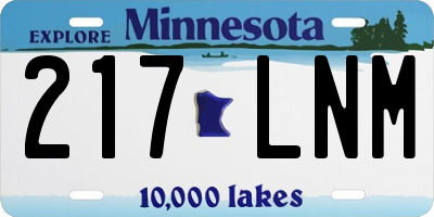 MN license plate 217LNM