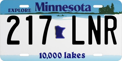 MN license plate 217LNR