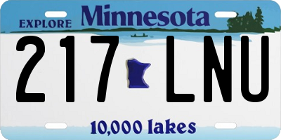 MN license plate 217LNU