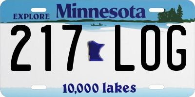 MN license plate 217LOG