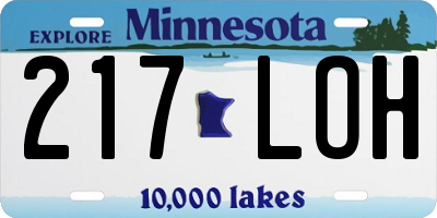 MN license plate 217LOH