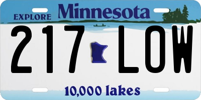 MN license plate 217LOW