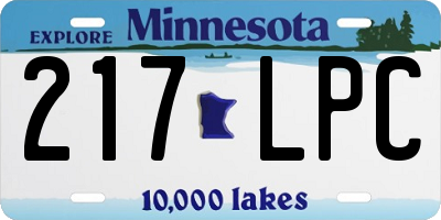 MN license plate 217LPC