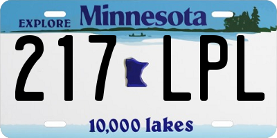 MN license plate 217LPL