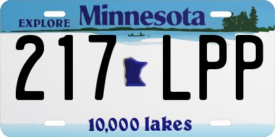 MN license plate 217LPP