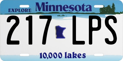 MN license plate 217LPS