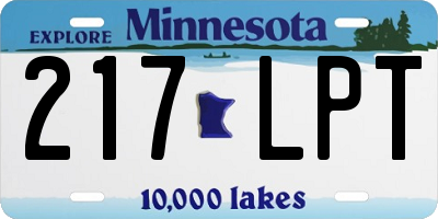 MN license plate 217LPT