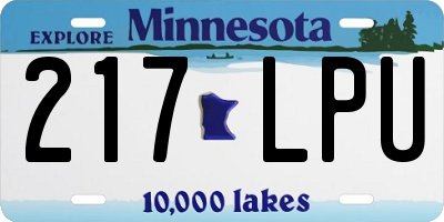 MN license plate 217LPU