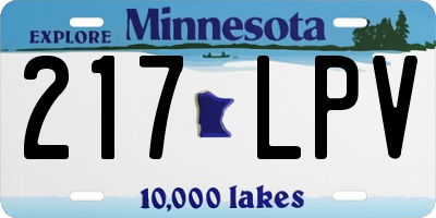 MN license plate 217LPV