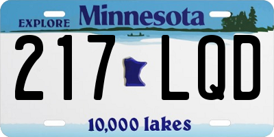 MN license plate 217LQD