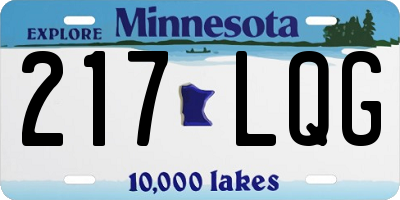MN license plate 217LQG
