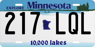 MN license plate 217LQL