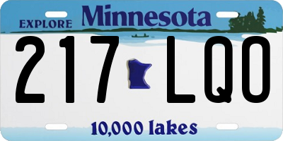 MN license plate 217LQO