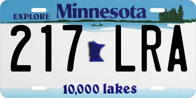 MN license plate 217LRA
