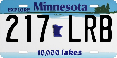 MN license plate 217LRB