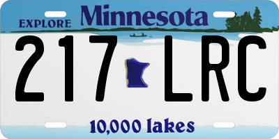 MN license plate 217LRC