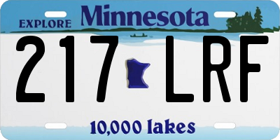 MN license plate 217LRF