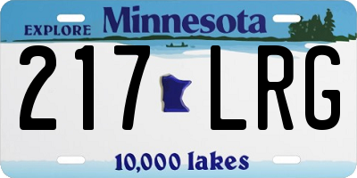 MN license plate 217LRG