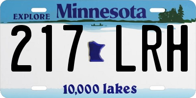 MN license plate 217LRH